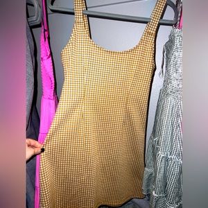 Checked fitted dress